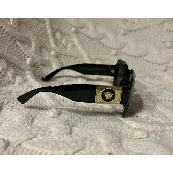 Versace VE4405 GB1/87 Black Authentic Rectangle Women's Sunglasses 54-22 140 New